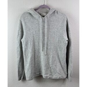Candy & Caviar Waffle Knit Hoodie Sweater Gray Wool Blend Women's Sz L Outdoor